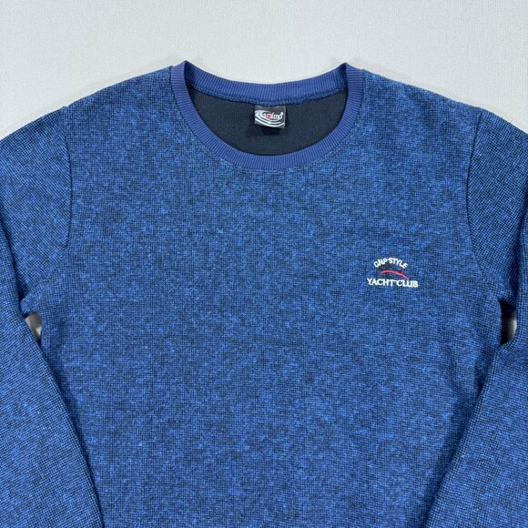 Maximo Crewneck Sweatshirt Men M Blue Yacht Club Embroidered Logo - Picture 2 of 6